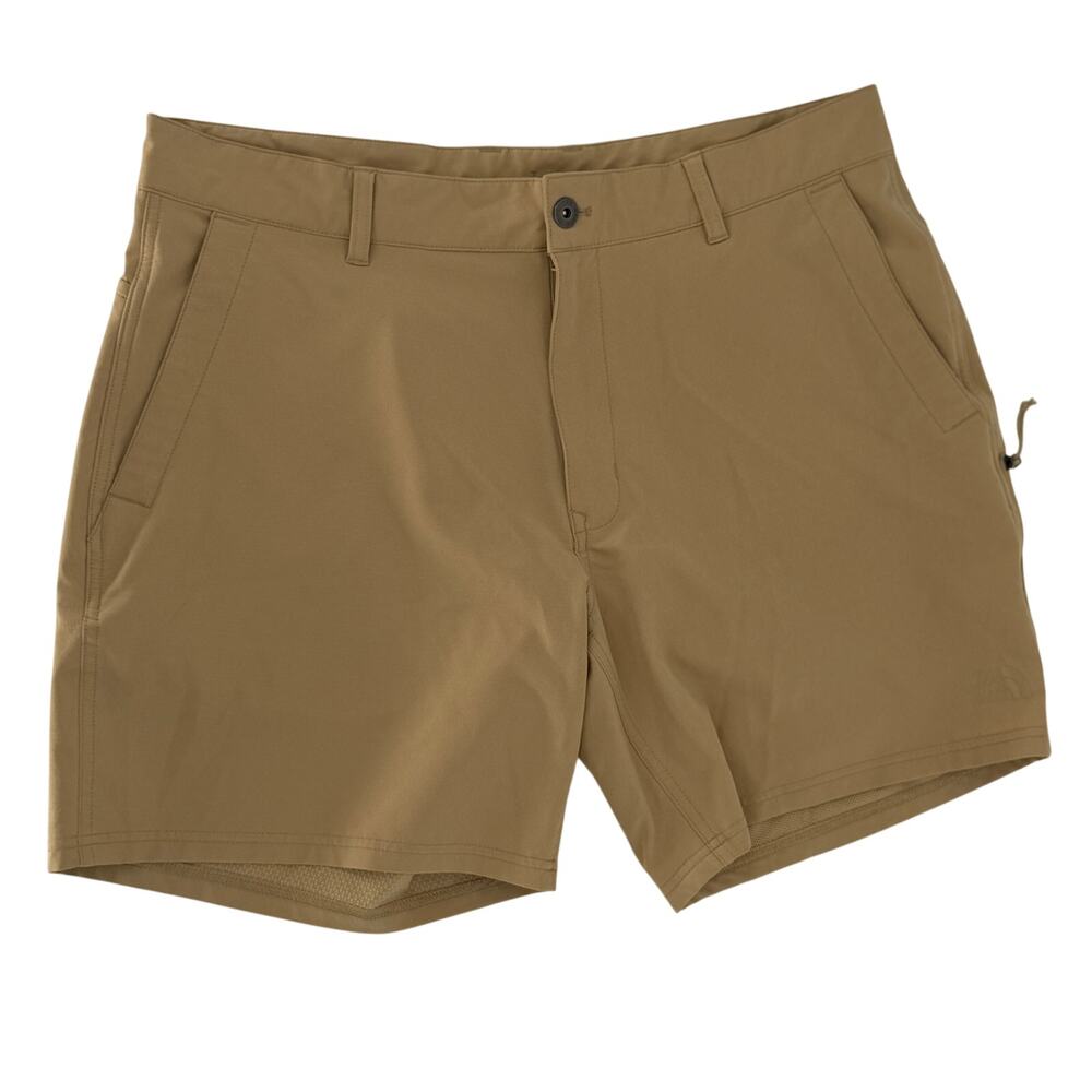 The North Face Khaki Brown Flat Shorts Men's 36 Inseam 7"